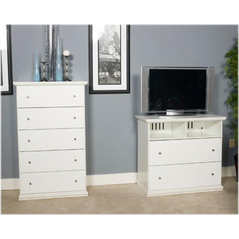 B139 38 Ashley Furniture Bostwick Shoals White Media Chest