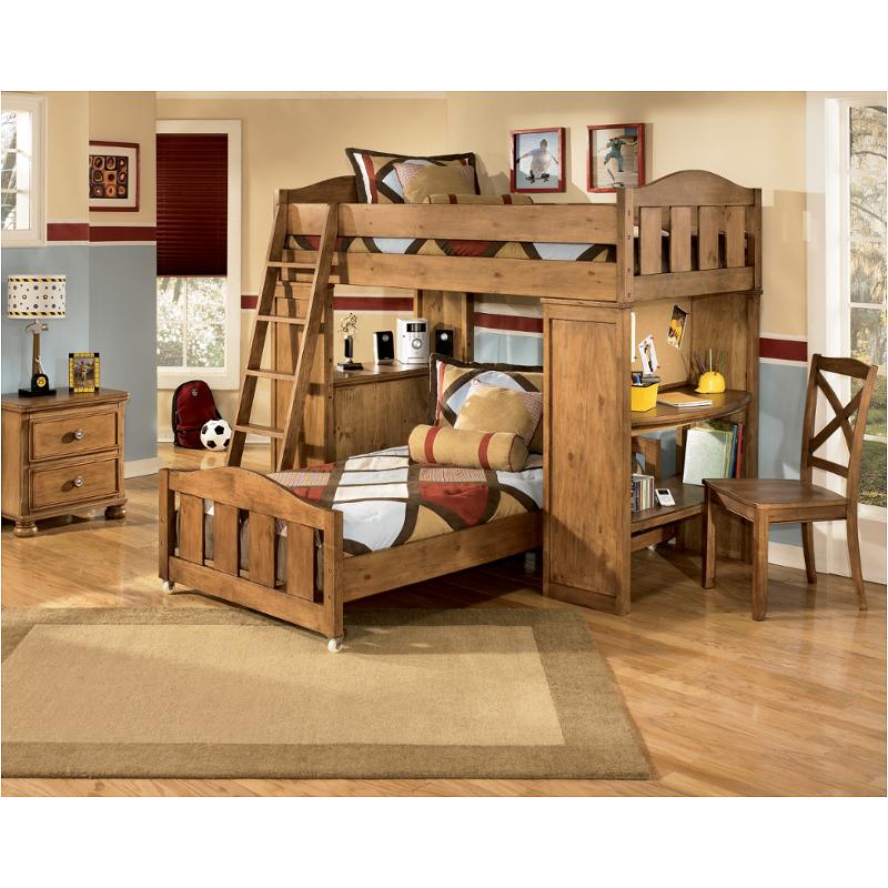 B395 57p Ashley Furniture Twin Loft Bed With Desk And Storage