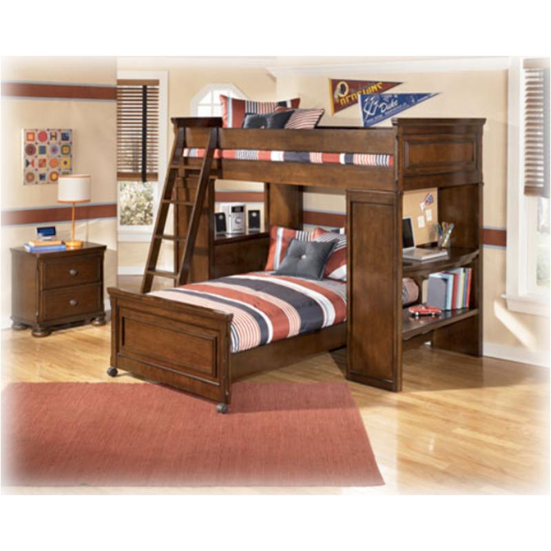 B397 57p Ashley Furniture Twin Upper Lower Loft Bed With Desk