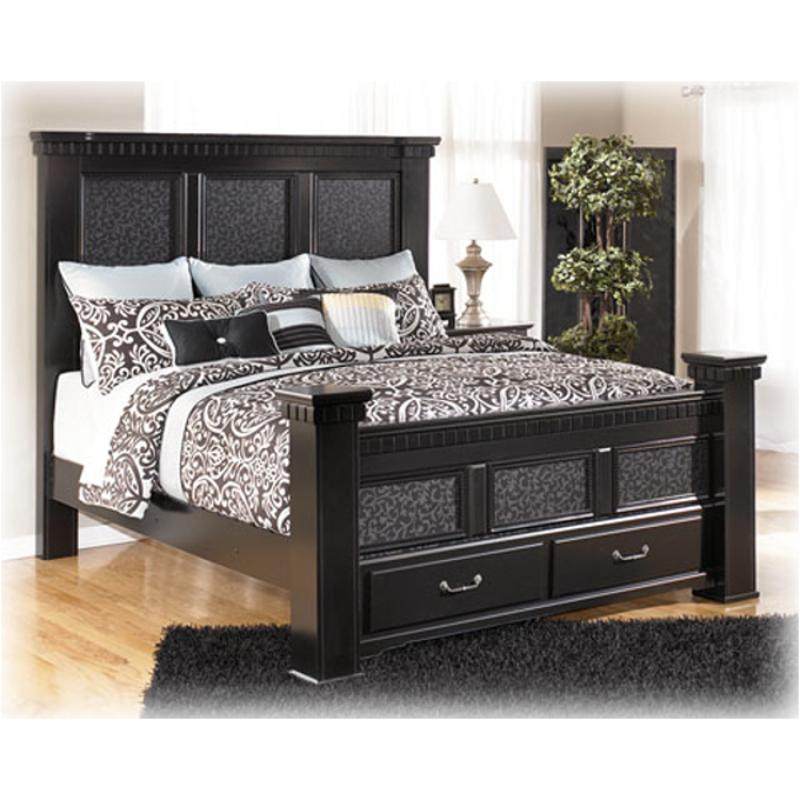 B291 166s Ashley Furniture Cavallino K California King Poster Storage Footboard