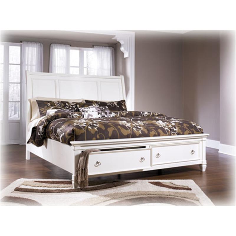 B672 78 Ashley Furniture King Sleigh Bed With Storage Fb