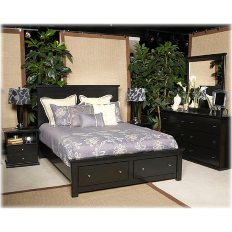 B138 54s Ashley Furniture  Maribel Q Platform Storage  Footboard