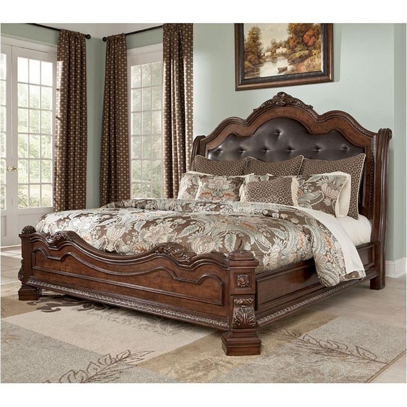 B705-58 Ashley Furniture Ledelle - Brown Bedroom King Sleigh Bed