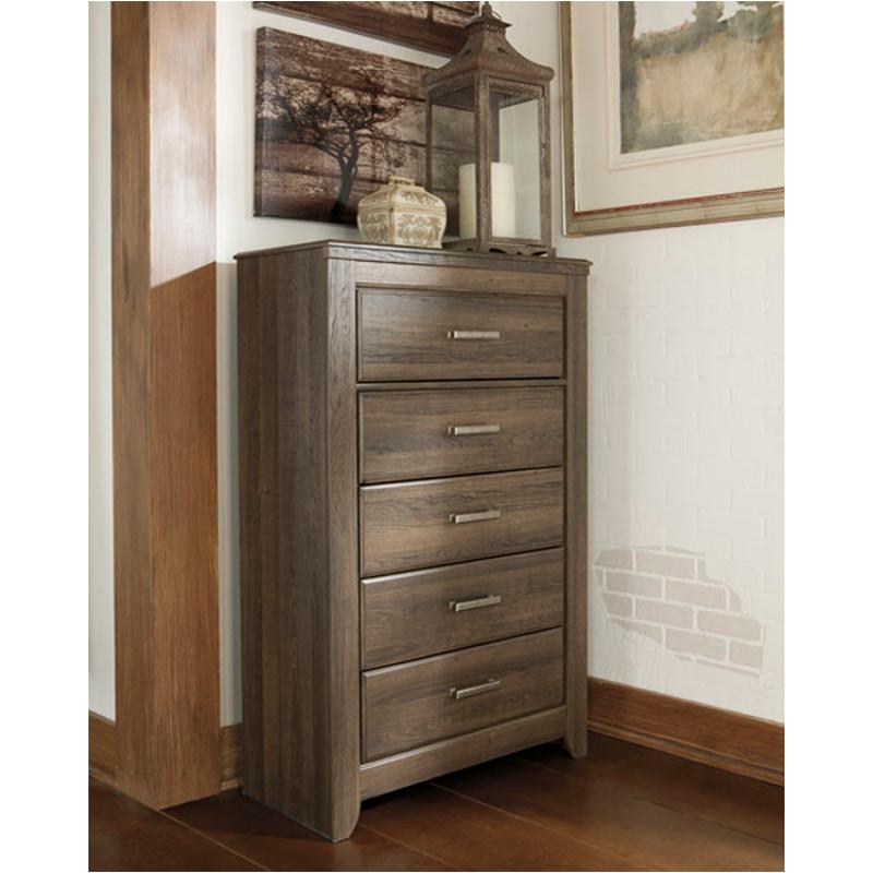 B25146 Ashley Furniture Juararo Dark Brown Five Drawer Chest