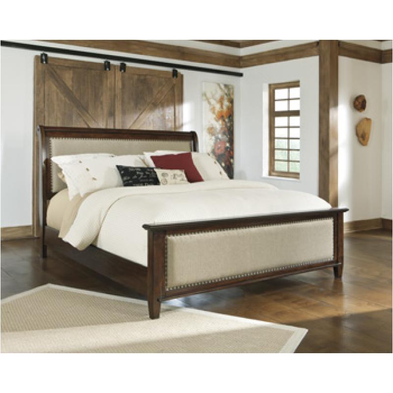 B695 77 Ashley Furniture Queen Upholstered Sleigh Bed