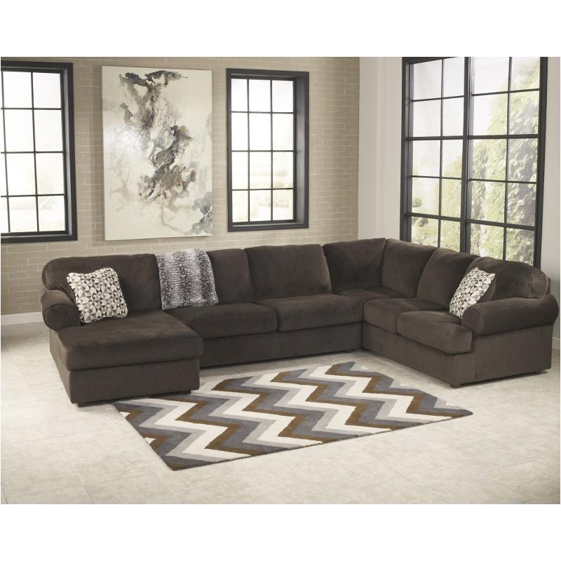 3980467 Ashley Furniture Jessa Place Chocolate Raf Sofa