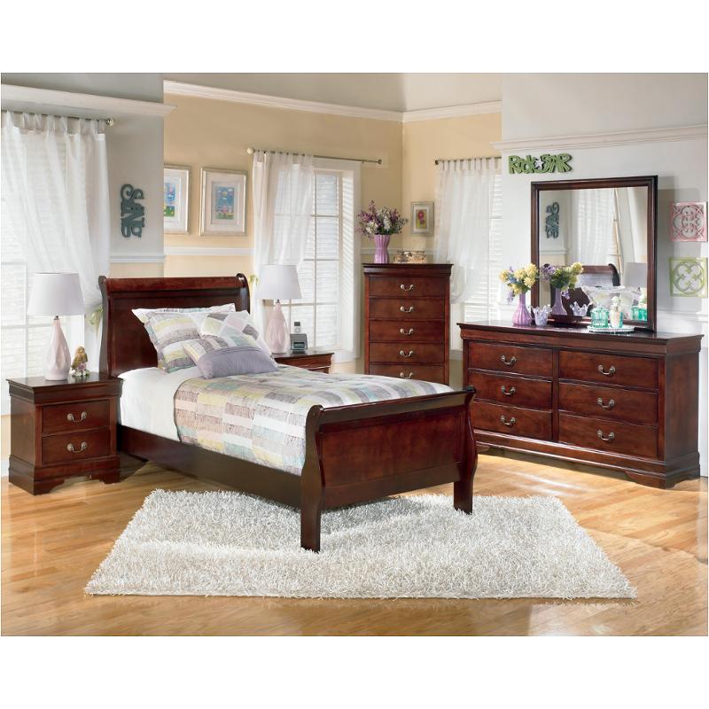 B376 53 Ashley Furniture Alisdair Dark Brown Twin Sleigh Bed