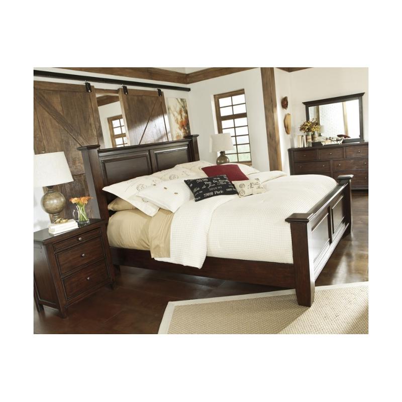 B695 71 Ashley Furniture Hindell Park Bedroom Queen Poster Bed