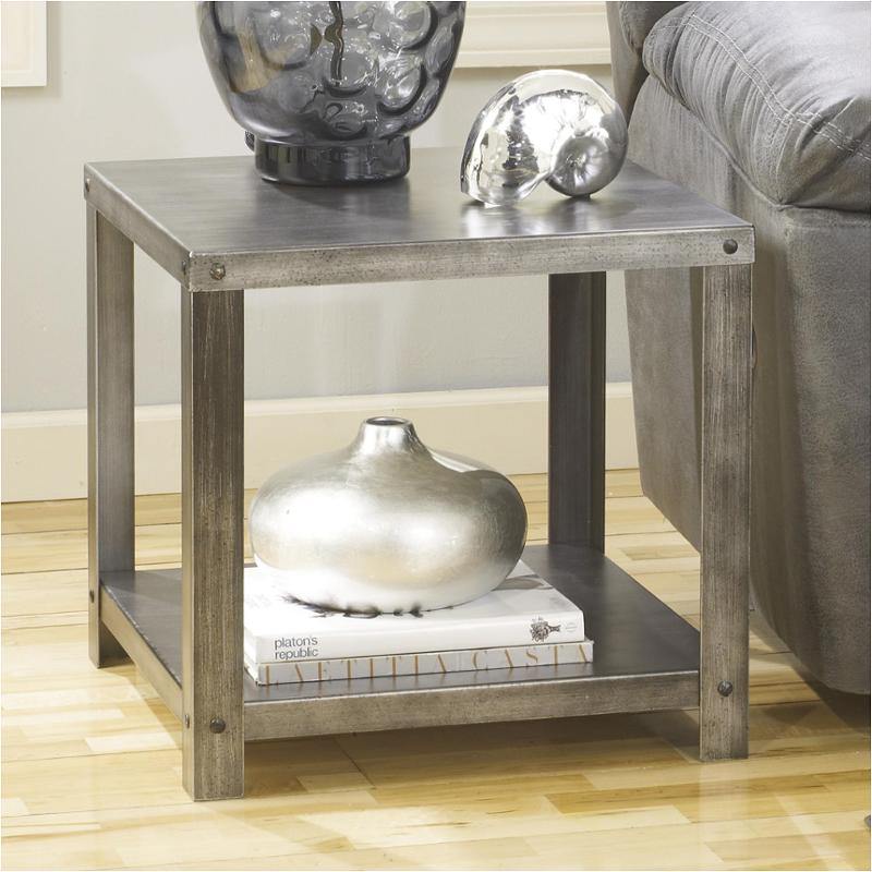 T5602 Ashley Furniture Hattney Gray Square End Table