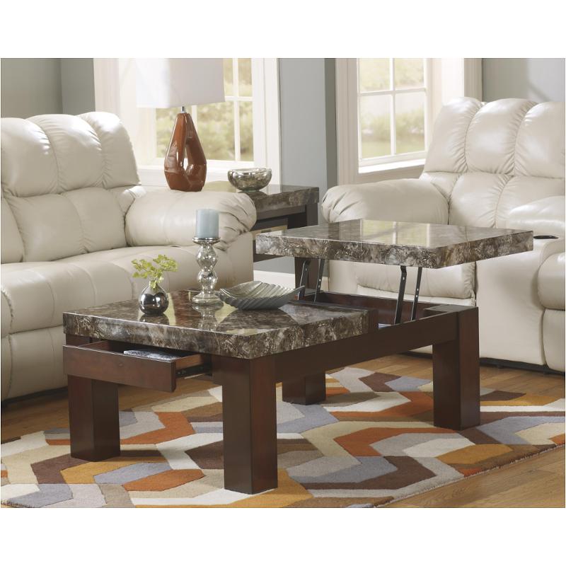 T687 9 Ashley Furniture Lift Top Tail Table T687 9 Ashley Furniture Kraleene Dark Brown Living Room Tail Table