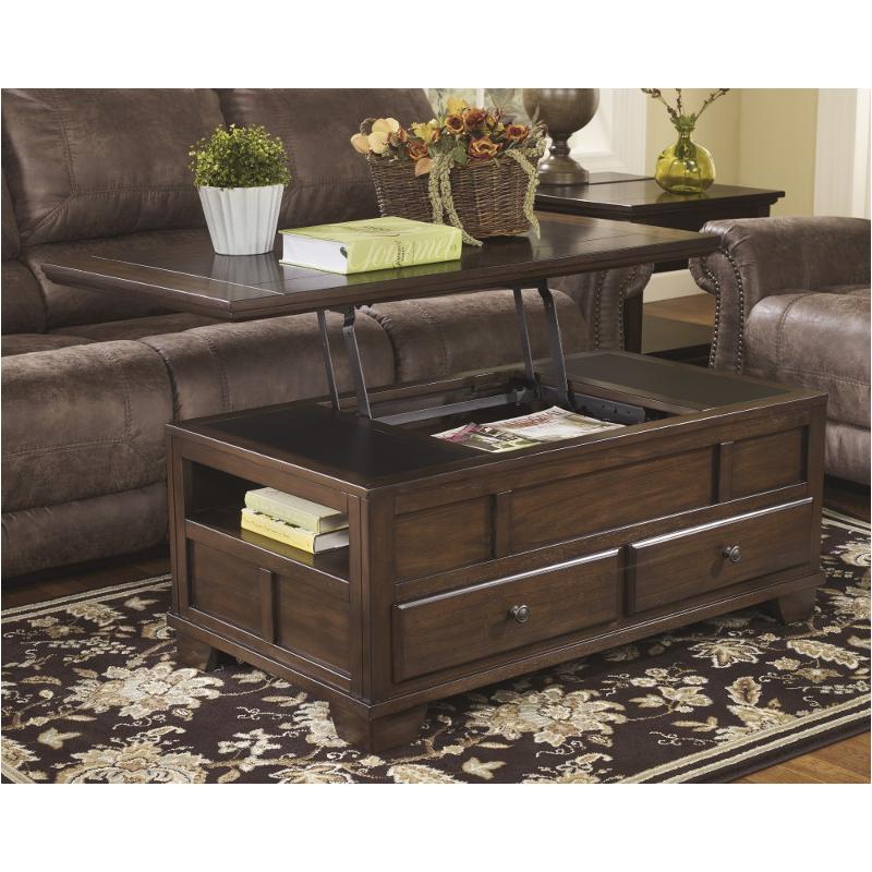 T845 9 Ashley Furniture Lift Top Tail Table T845 9 Ashley Furniture Gately Medium Brown Living Room Tail Table