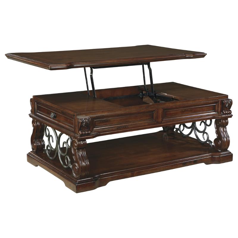 T869 9 Ashley Furniture Lift Top Tail Table T869 9 Ashley Furniture Alymere Rustic Brown Living Room Tail Table
