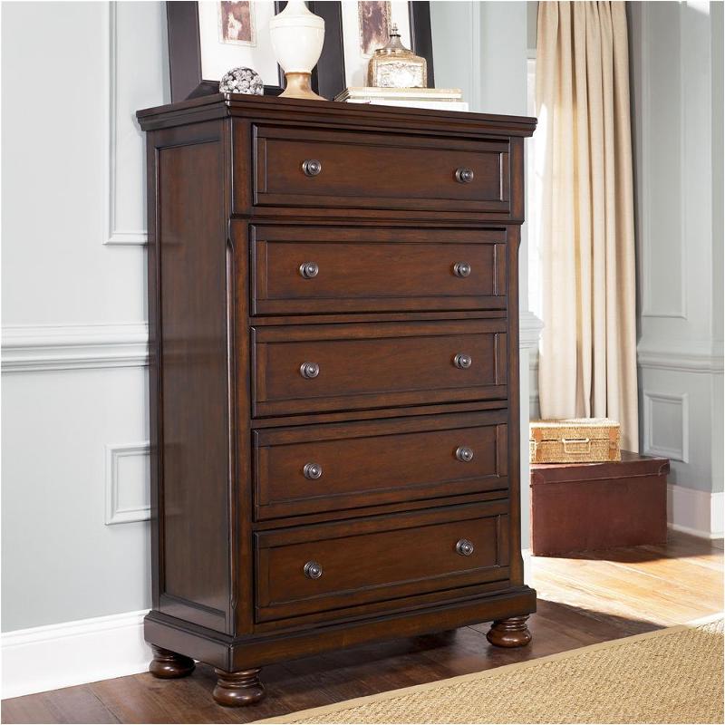 B697 46 Ashley Furniture Porter Rustic Brown Chest