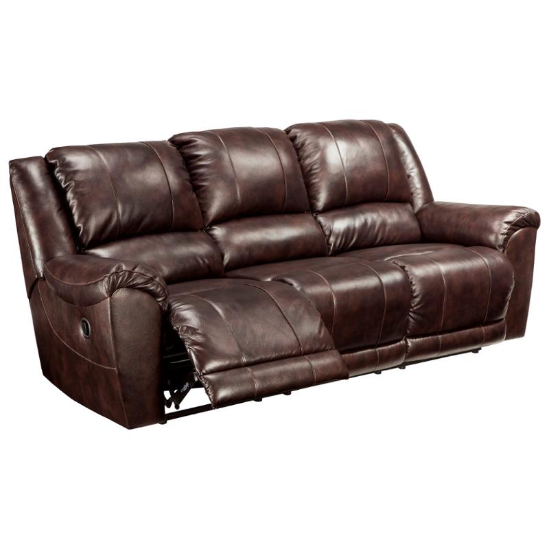 2920088 Ashley Furniture Yancy Walnut Reclining Sofa 2920088 Ashley Furniture Yancy Walnut Living Room Sofa