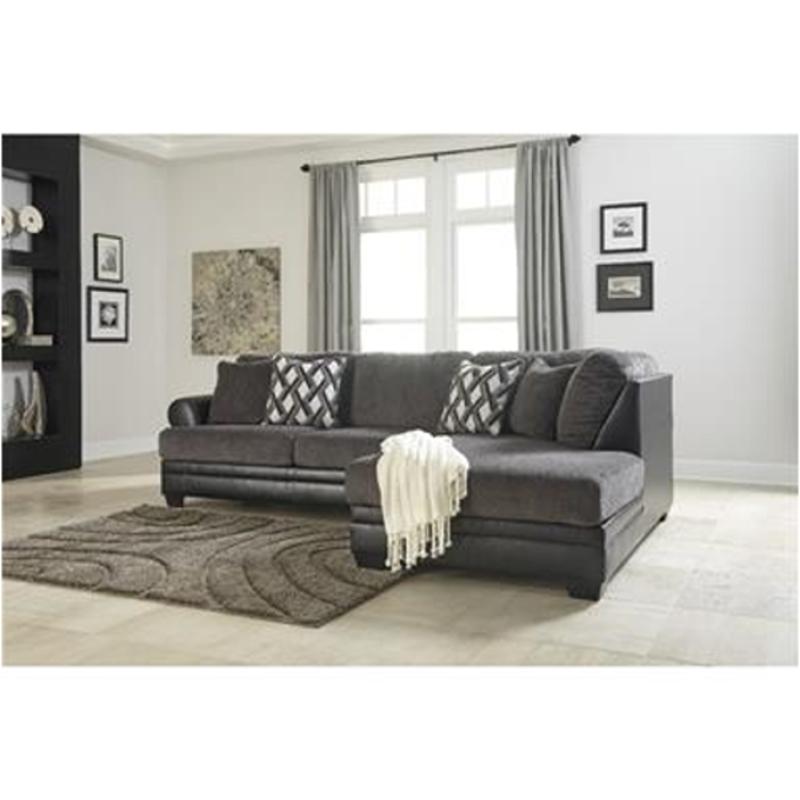 3220217 Ashley Furniture Kumasi Smoke Raf Corner Chaise