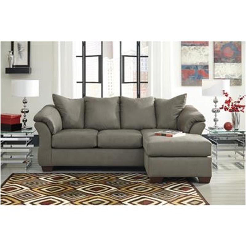 7500518 ashley furniture darcy - cobblestone sofa chaise