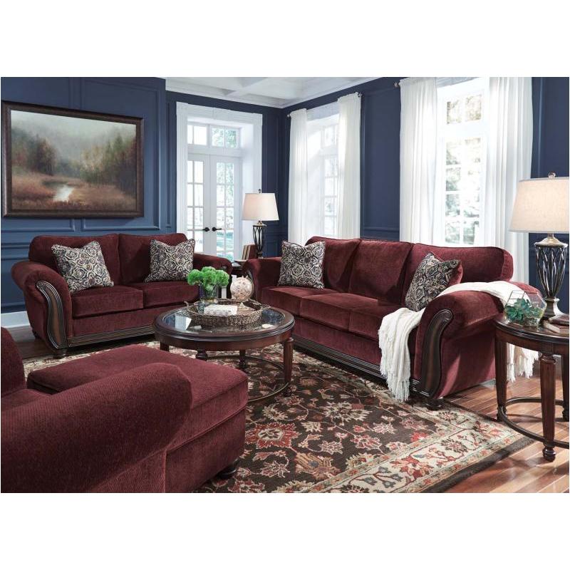 8810238 ashley furniture chesterbrook - burgundy living room sofa