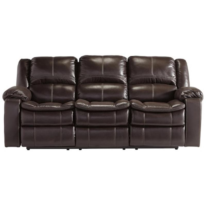 8890588 Ashley Furniture Long Knight Brown Reclining Sofa