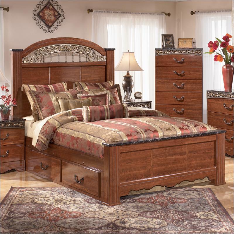 B10567st Ashley Furniture Queen Poster Bed With Storage