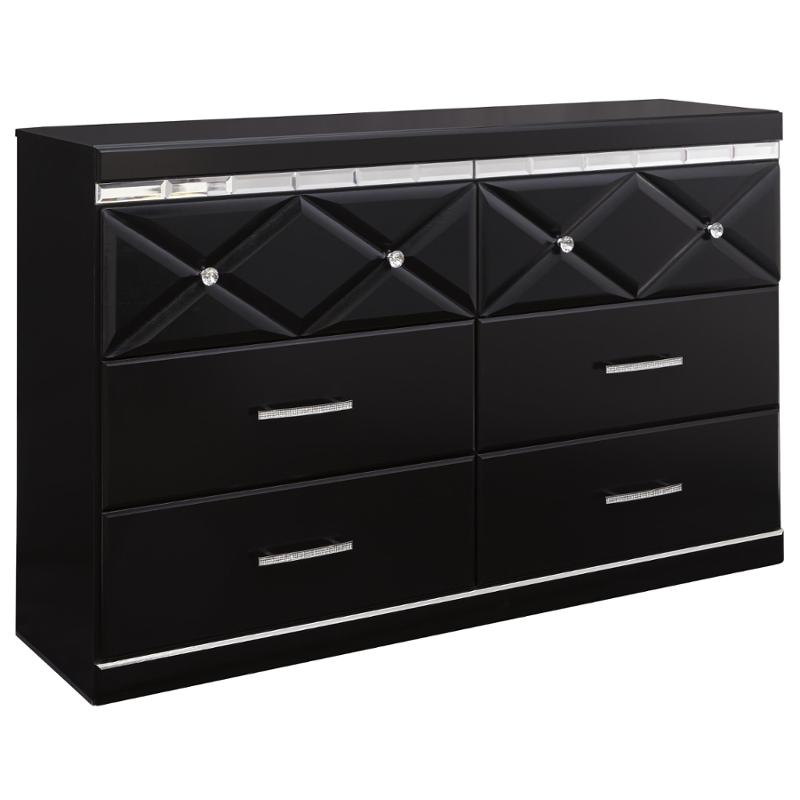 B348 31 Ashley Furniture Fancee Black Bedroom Dresser