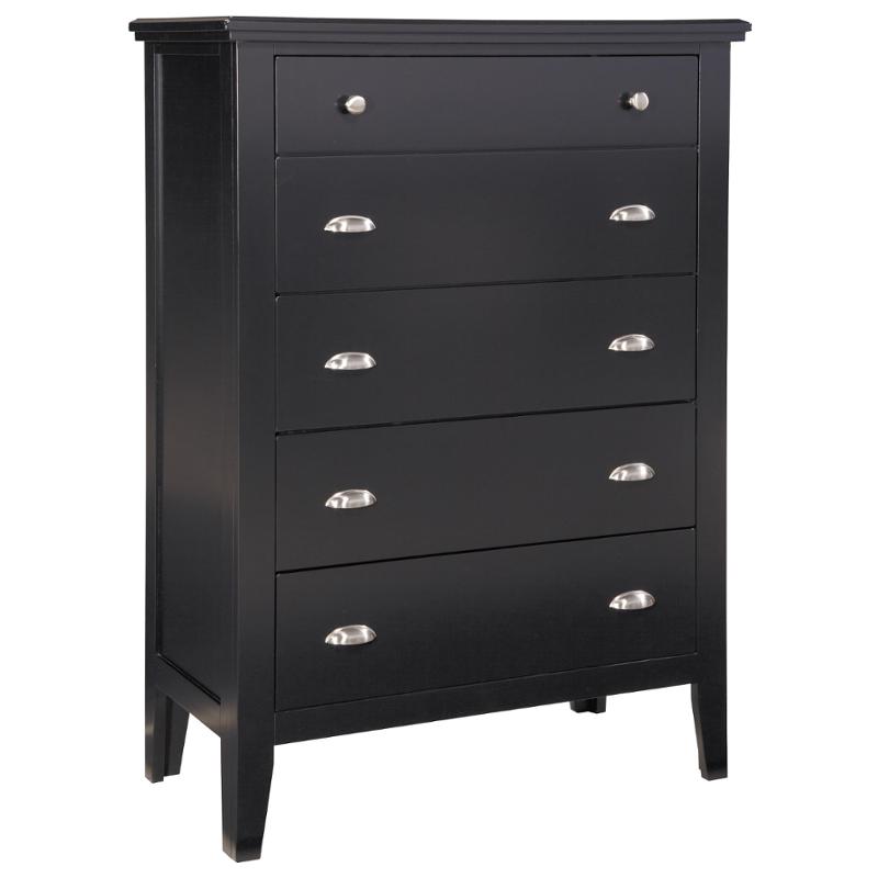B591 46 Ashley Furniture Braflin Black Five Drawer Chest B591 46 Ashley Furniture Braflin Black Bedroom Chest