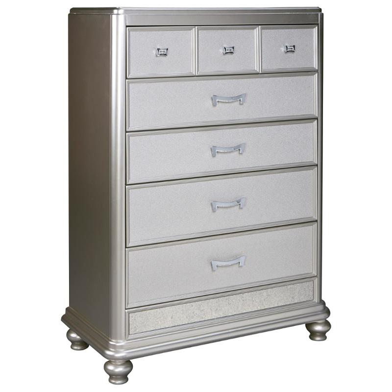 B65046 Ashley Furniture Coralayne Silver Five Drawer Chest