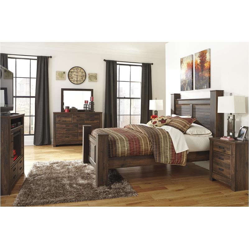 B246 67 Ashley Furniture Quinden Dark Brown Queen Poster Bed B246 67 Ashley Furniture Quinden Dark Brown Bedroom Bed