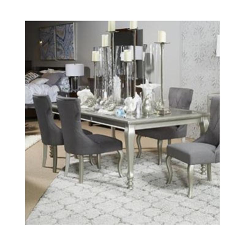 D650 35 Ashley Furniture Coralayne Silver Finish Rectangular Dining Room Extension Table