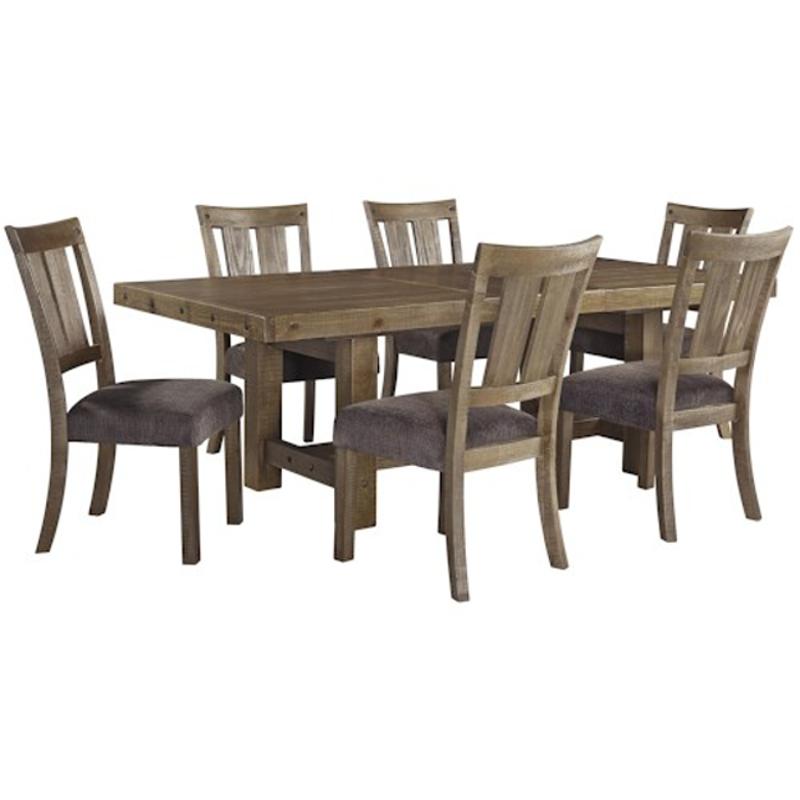 D714 45 Ashley Furniture Tamilo Gray Brown Rectangular Dining Room Ext Table