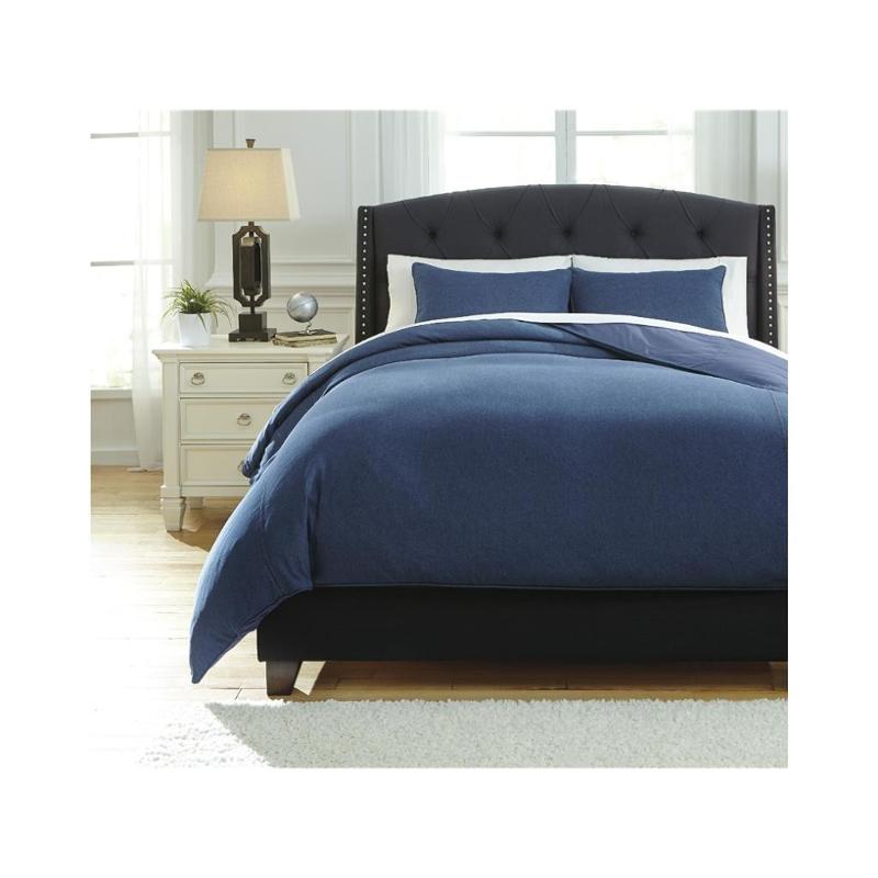 Q742003k Ashley Furniture Sensu Denim King Duvet Cover Set