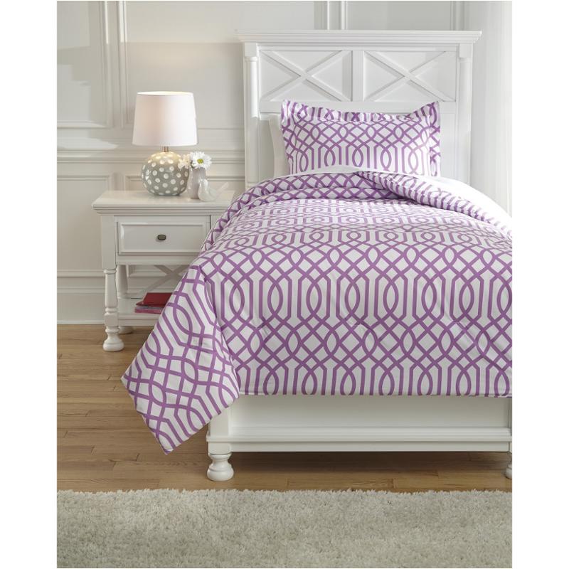 Q758021t Ashley Furniture Loomis Lavender Twin Comforter Set
