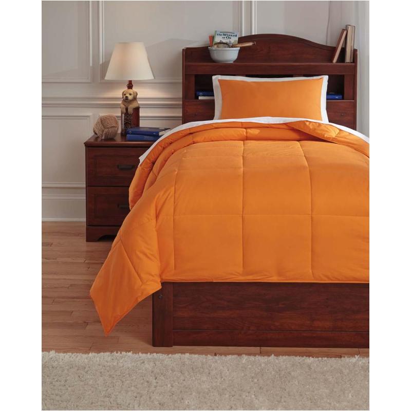 Q759081t Ashley Furniture Plainfield Orange Twin Comforter Set