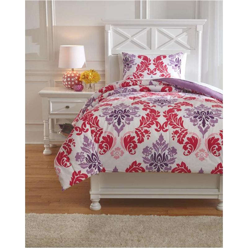 Q777001t Ashley Furniture Ventress Berry Twin Comforter Set