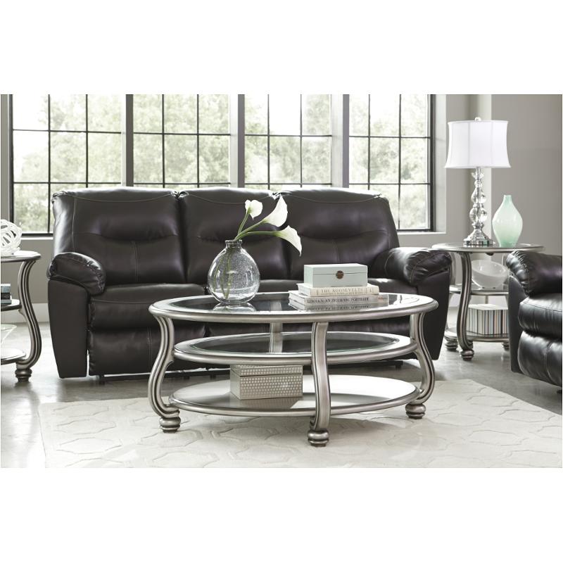 T820 0 Ashley Furniture Coralayne Silver Finish Oval Cocktail Table