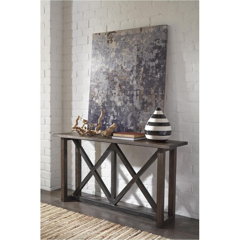 T870 4 Ashley Furniture Zenfield Medium Brown Sofa Table