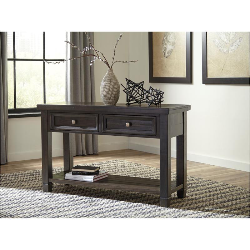 T895 4 Ashley Furniture Townser Grayish Brown Sofa Table