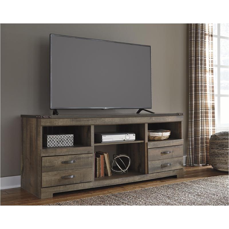 W446 68 Ashley Furniture Large Tv Stand With Fireplace Option W446 68 Ashley Furniture Trinell Brown Living Room Tv Console