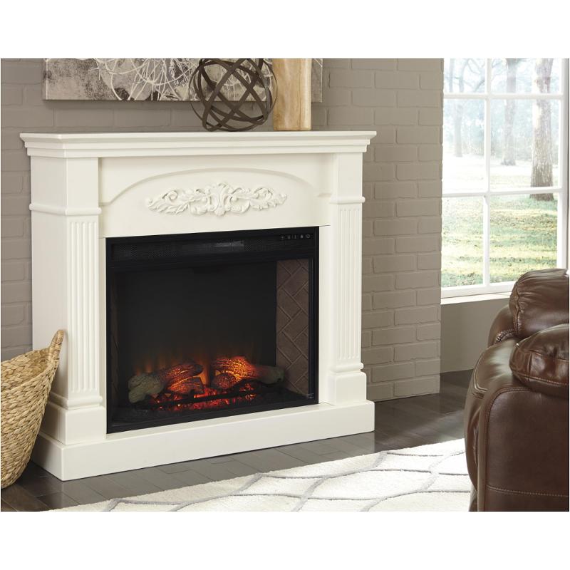 W600220 Ashley Furniture Fireplace Mantel With Fireplace Insert