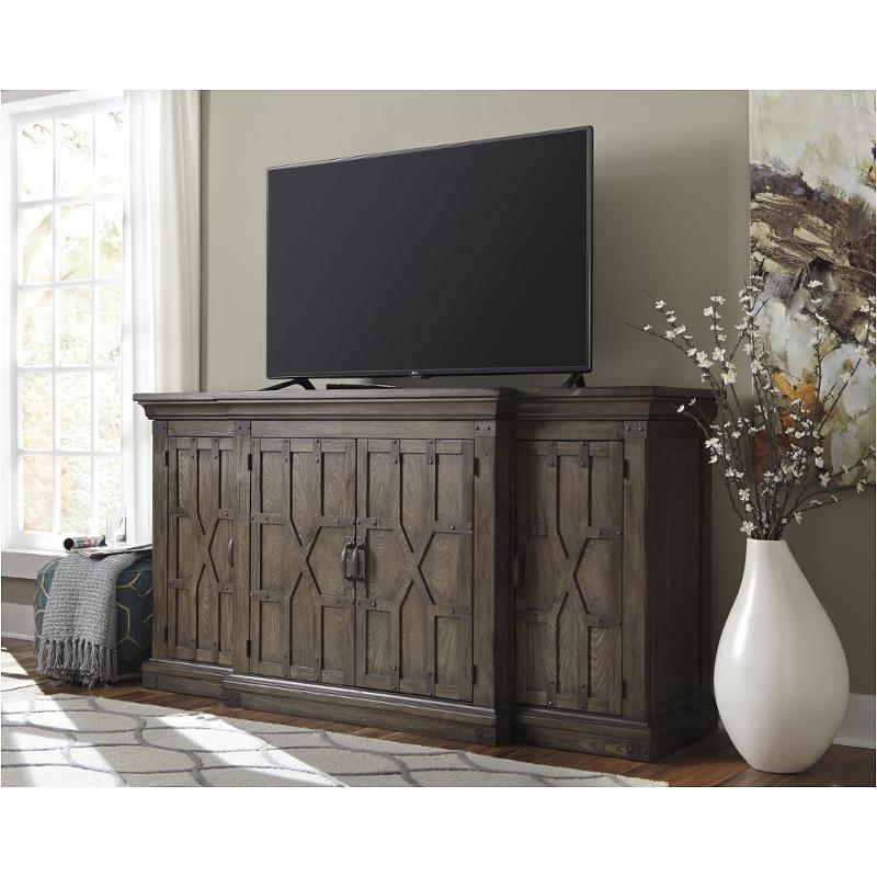W846 48 Ashley Furniture Extra Large Tv Stand W846 48 Ashley Furniture Burladen Grayish Brown Home Entertainment Tv Console