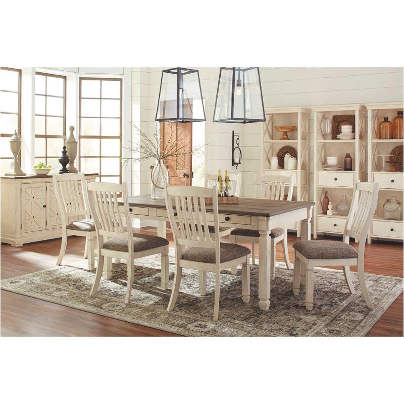 d647-25 ashley furniture rectangular dining room table - two tone