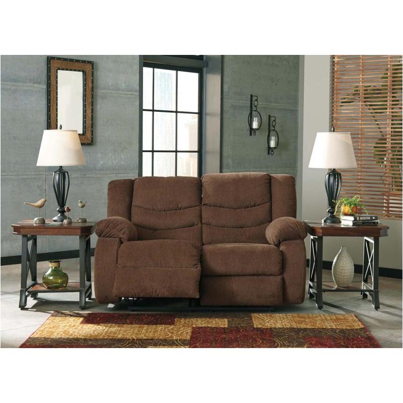 9860586 Ashley Furniture Tulen Chocolate Reclining Loveseat