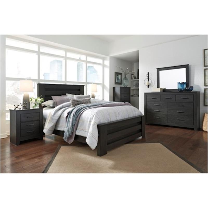 B249 68 Ashley Furniture Brinxton Black King California King Panel Bed