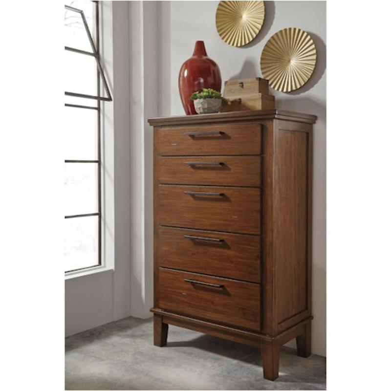 B594 46 Ashley Furniture Ralene Medium Brown Five Drawer Chest B594 46 Ashley Furniture Ralene Medium Brown Bedroom Chest