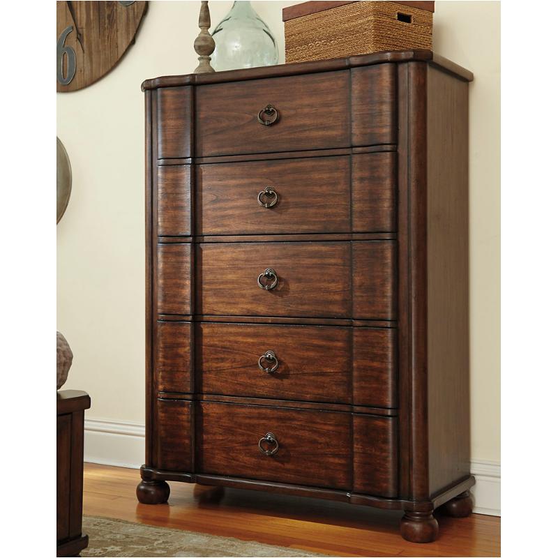 B713 46 Ashley Furniture Hadelyn Brown Five Drawer Chest