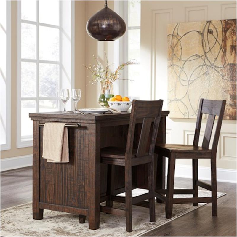 D658 65 Ashley Furniture Rectangular Counter Table With Storage D658 65 Ashley Furniture Trudell Dark Brown Dining Room Counter Height Table