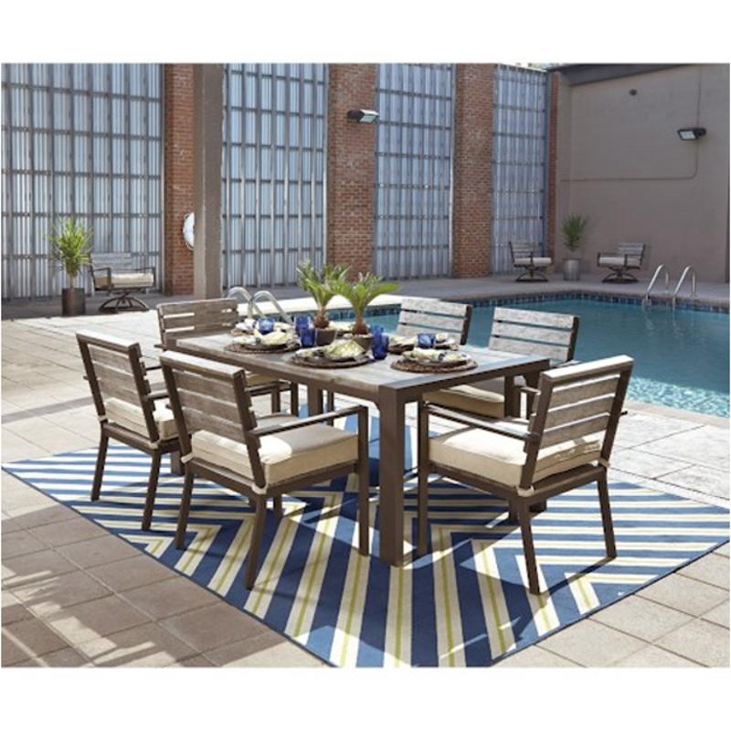 P655 625 Ashley Furniture Rectangular Dining Table With Umb Opt P655 625 Ashley Furniture Peachstone Patio And Garden Dining Table
