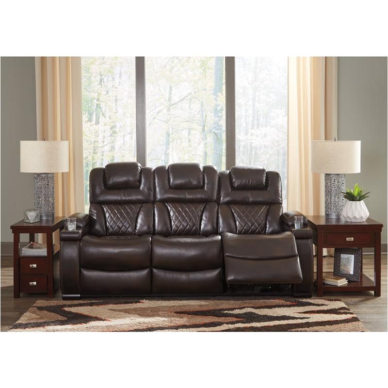 7540715 Ashley Furniture Warnerton Power Recliner Sofa With Adjusted Headrest