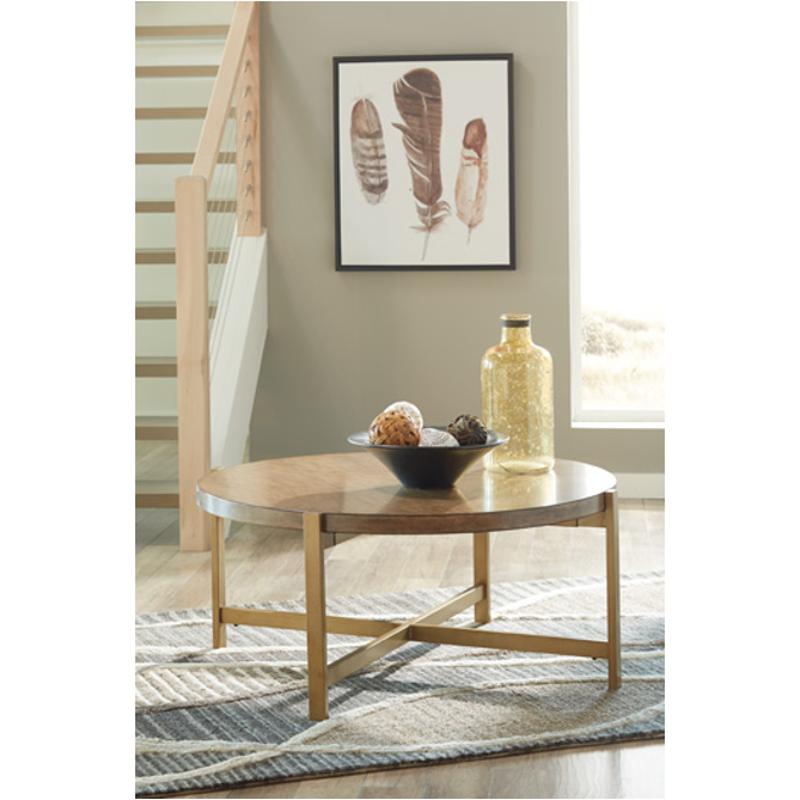 T346 8 Ashley Furniture Franston Round Tail Table