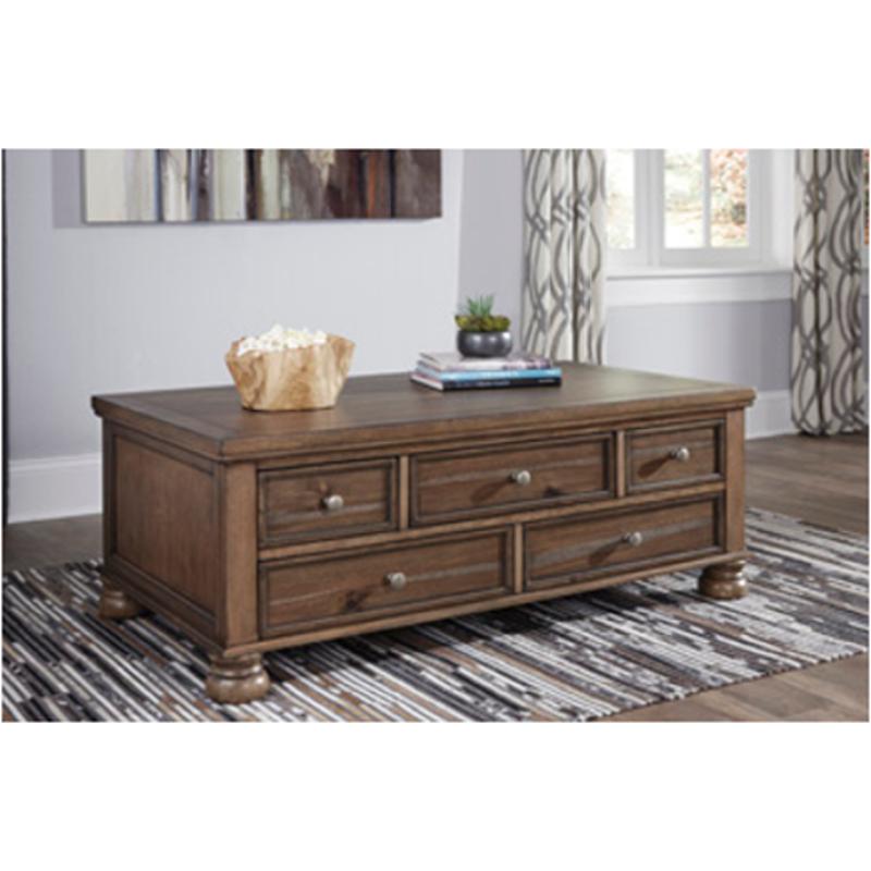T71620 Ashley Furniture Flynnter Cocktail Table With Storage