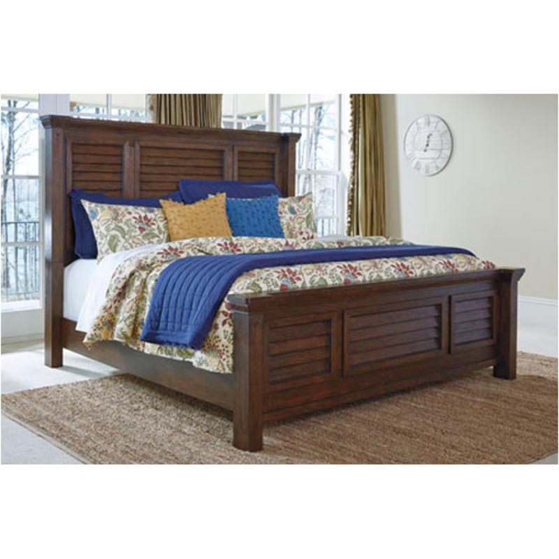 B662 99 Ashley Furniture Windville Dark Brown King Panel Rails B662 99 Ashley Furniture Windville, Windville King Upholstered Sleigh Bed